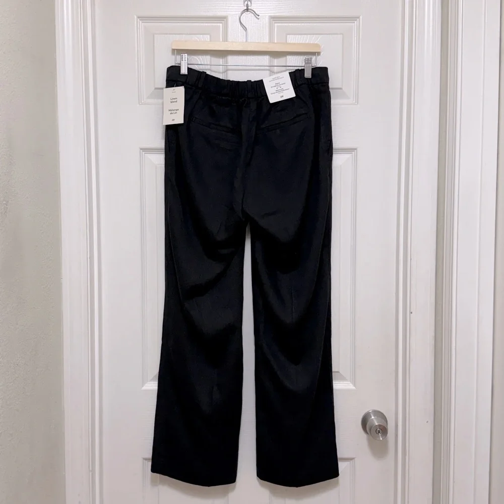 NWT H&M Mama Linen-Blend Dress Pants